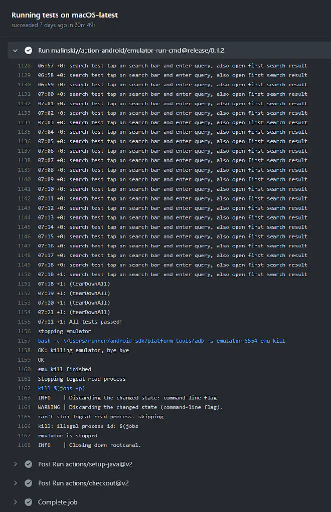 Workflow Success Log